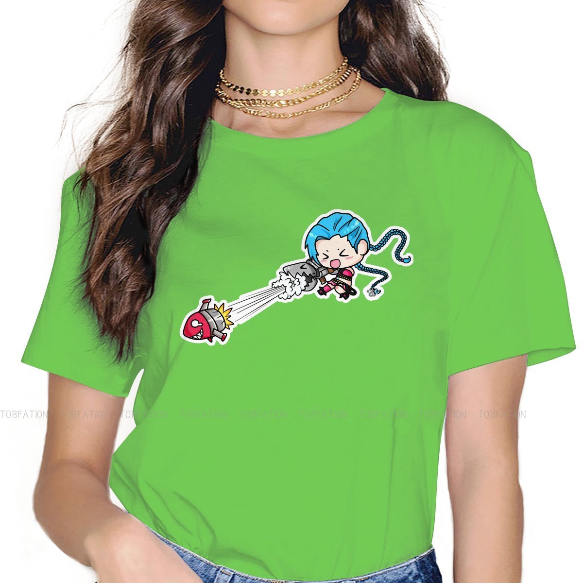 Arcane Cute Sticker Jinx Humor T Shirt - League of Legends Fan Store