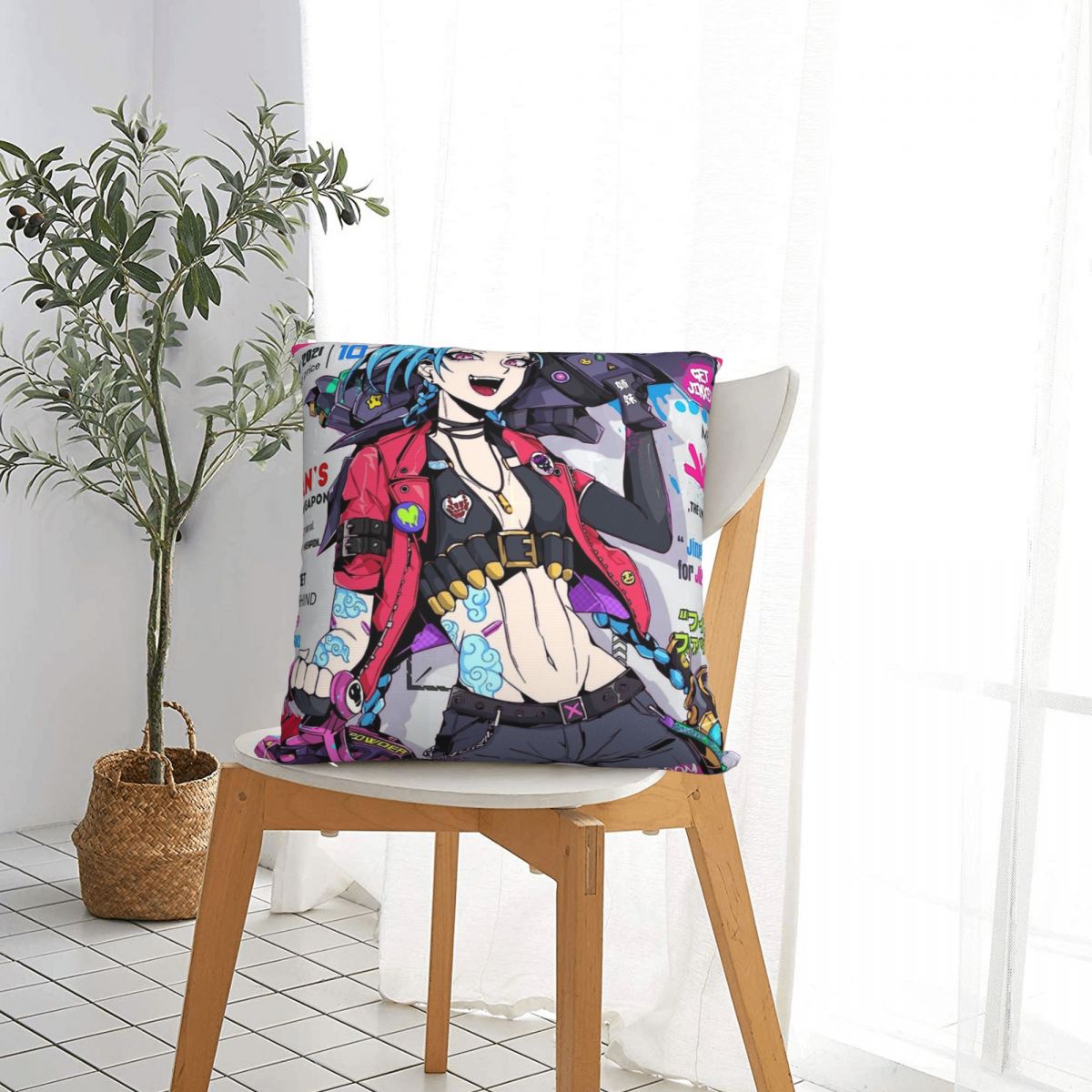 Jinx Magazine Throw Pillow Case - League of Legends Fan Store