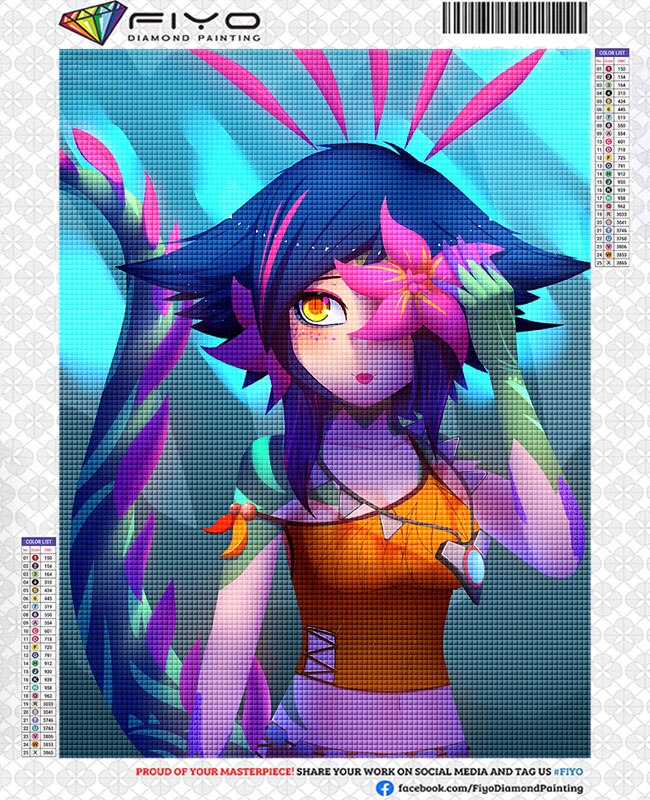 Neeko and Zoe Series 1 Diamond Art Mosaic - League of Legends Fan Store