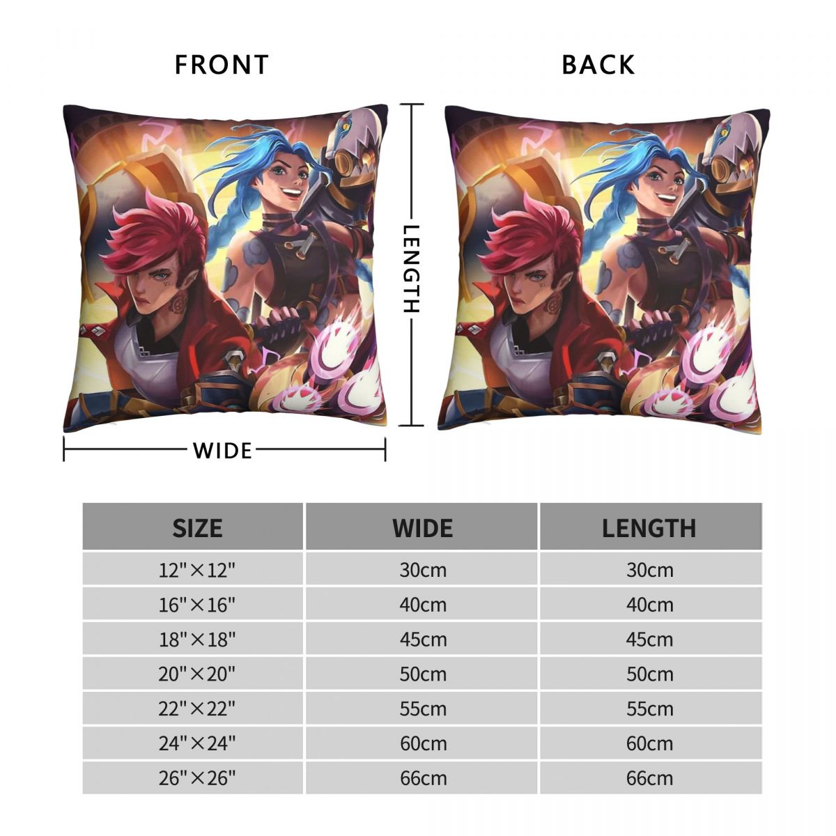 Jinx Vi Shooting Pillowcase - League of Legends Fan Store