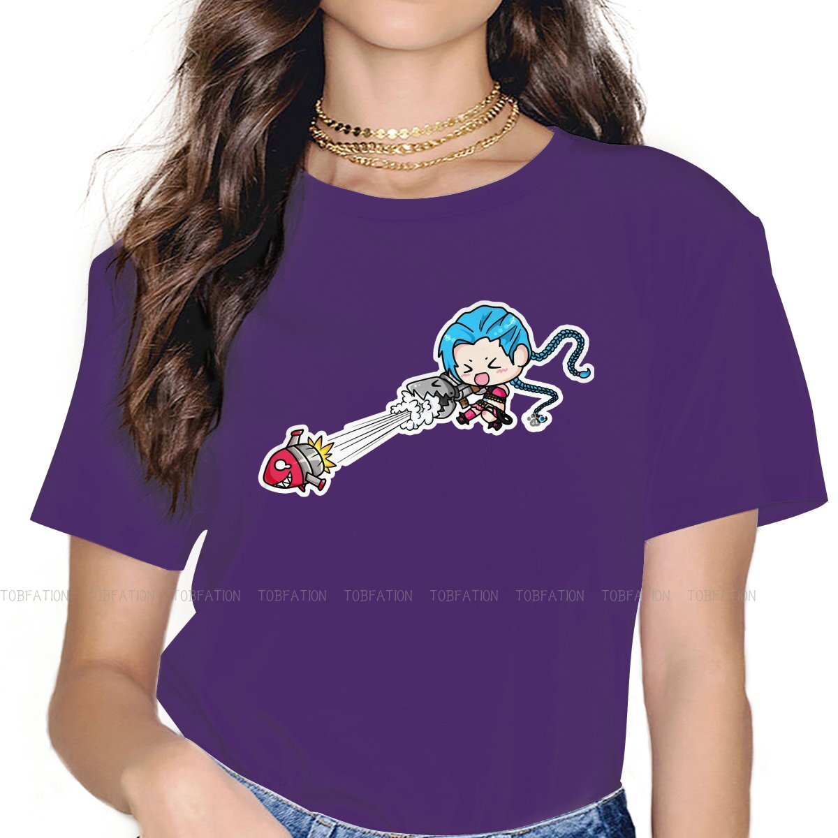 Arcane Cute Sticker Jinx Humor T Shirt - League of Legends Fan Store