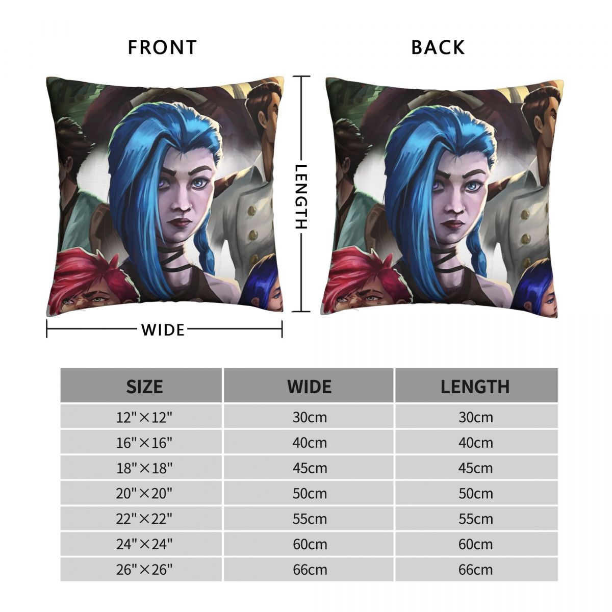 World Throw Pillow Case Arcane - League of Legends Fan Store