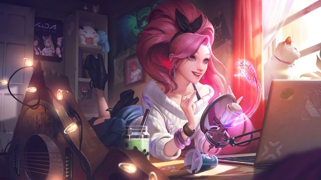 K/DA Seraphine Kawaii Poster - Canvas Painting - League of Legends Fan Store