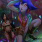 Diamond Art Mosaic -- Jinx Morgana Neeko Jinx Star Akali Katarina Ahri Evelynn - League of Legends Fan Store