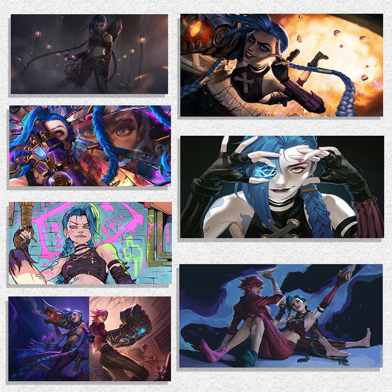 Arcane Series Jinx - Vi Poster - Canvas Painting - League of Legends Fan Store