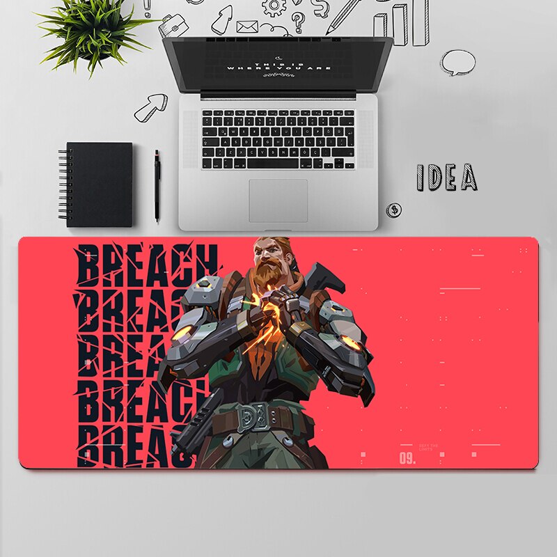 Valorant Breach Mousepads | Valorant Gaming Desk Mat Collection