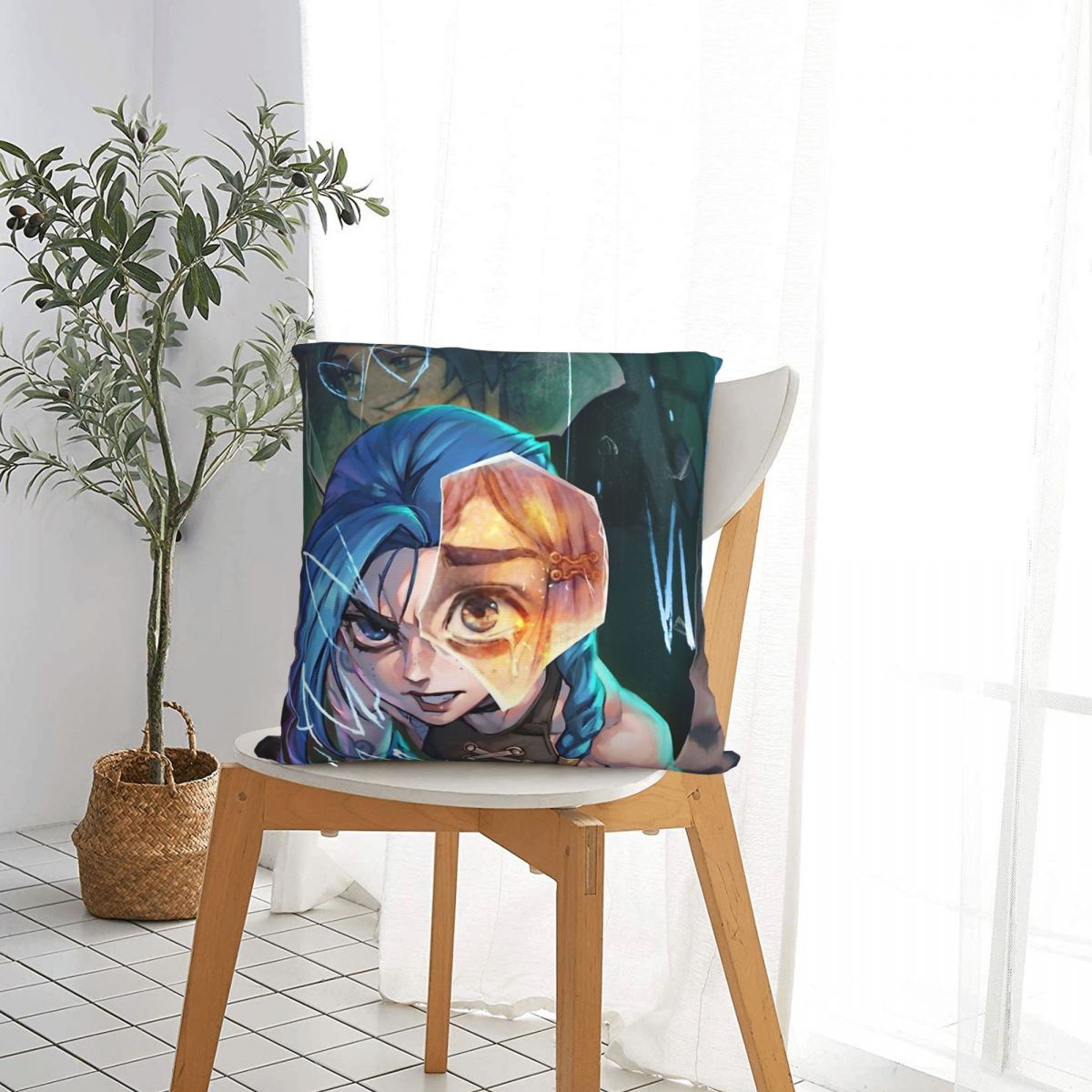 Jinx Is Watching You Throw Pillow Case - League of Legends Fan Store