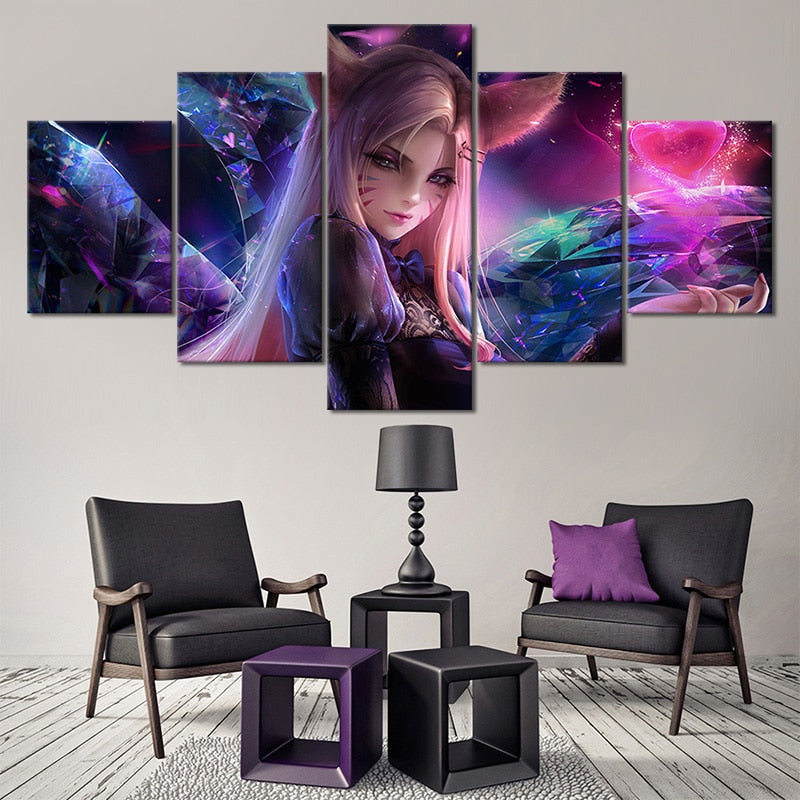 K/DA Ahri Sexy Poster - Canvas Painting - League of Legends Fan Store