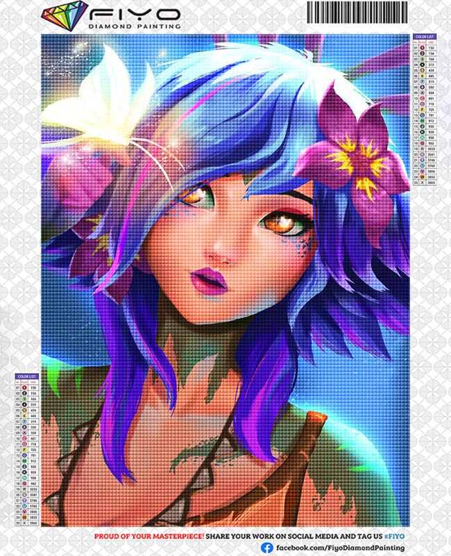 Neeko and Zoe Series 1 Diamond Art Mosaic - League of Legends Fan Store