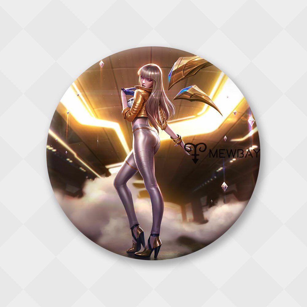 League of Legends Badge K/DA ALL OUT Kaisa Ahri Seraphine Akali Evelynn Metal Brooch - League of Legends Fan Store