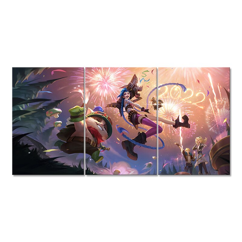 Wild Rift Lux Jinx Ezreal Teemo Poster - Canvas Painting - League of Legends Fan Store