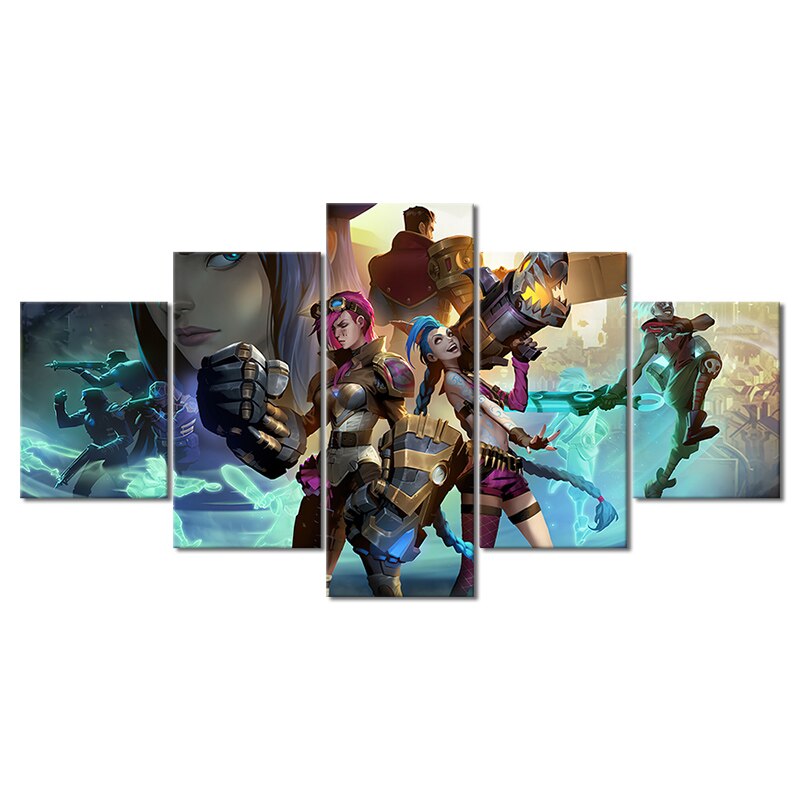 Arcane Jinx Jayce Ekko Vi Poster - Canvas Painting - League of Legends Fan Store