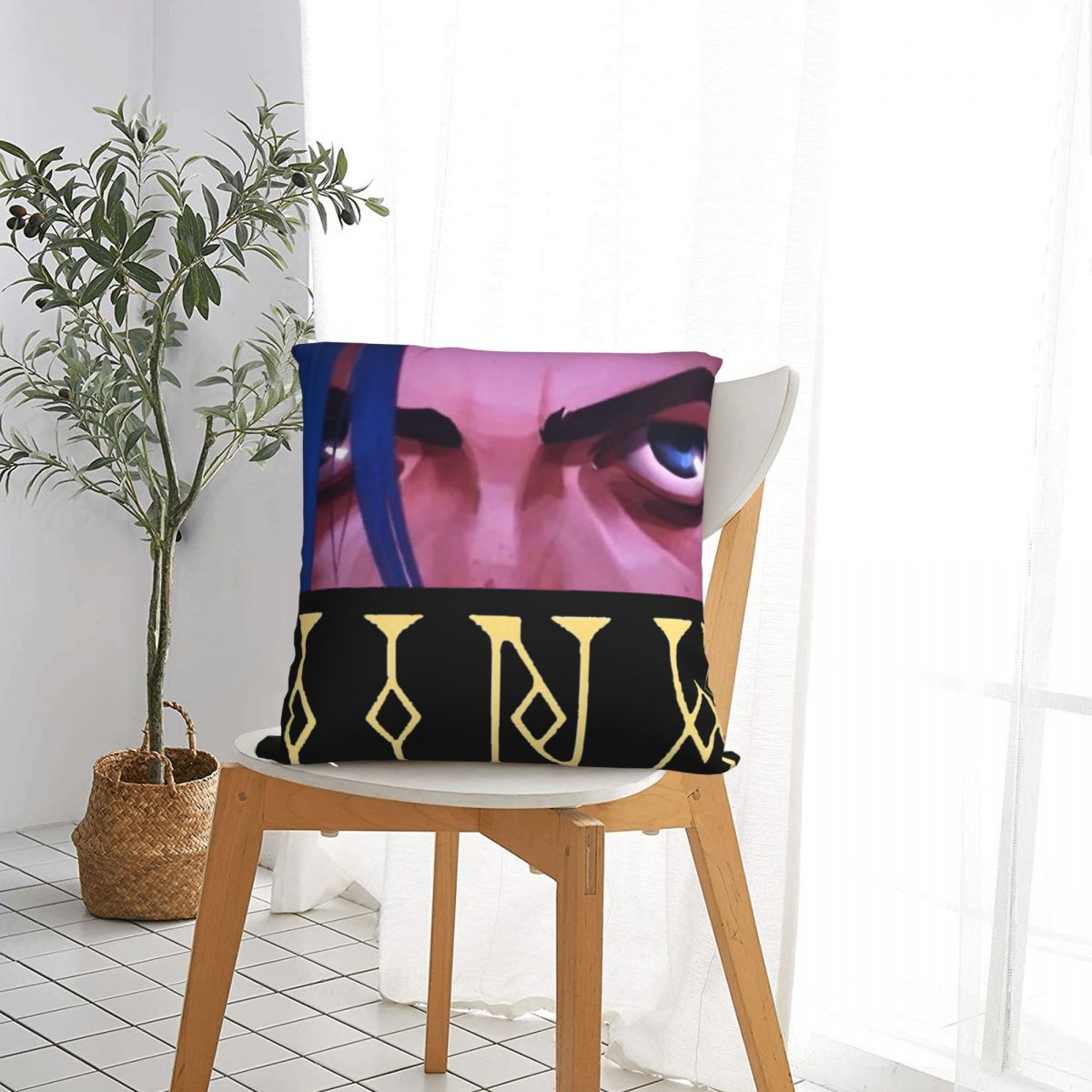 Jinx Eye Throw Pillow Case - League of Legends Fan Store