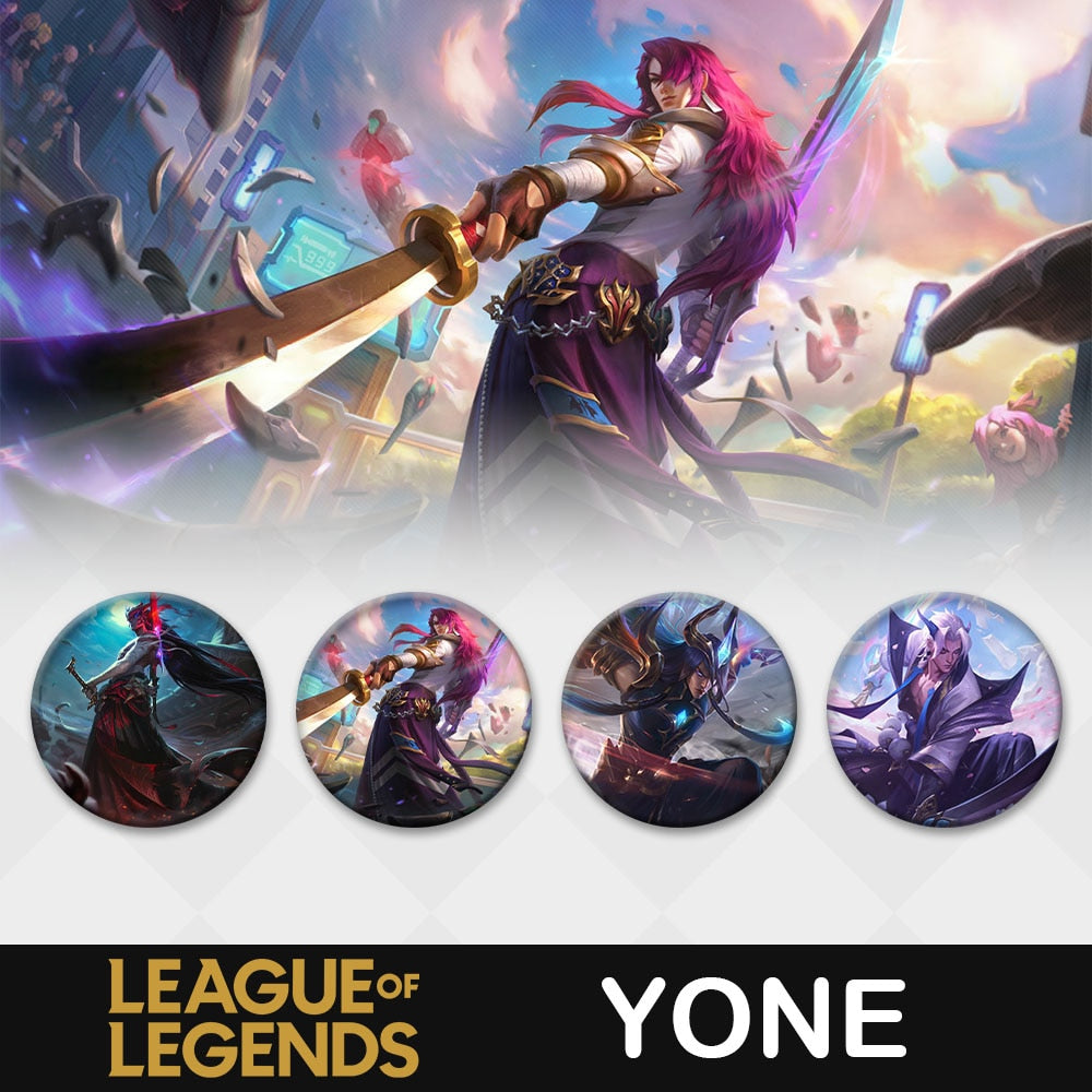 League of Legends Yone Battle Academia Dawnbringer Badge - Brooch Collection - League of Legends Fan Store