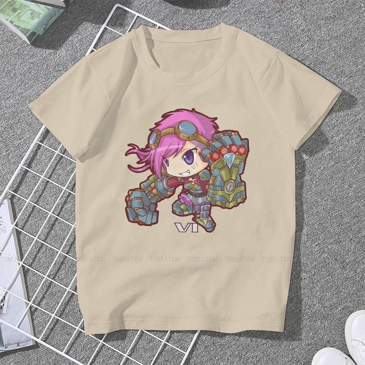 Kawaii VI The Piltover Enforcer T-Shirt - League of Legends Fan Store