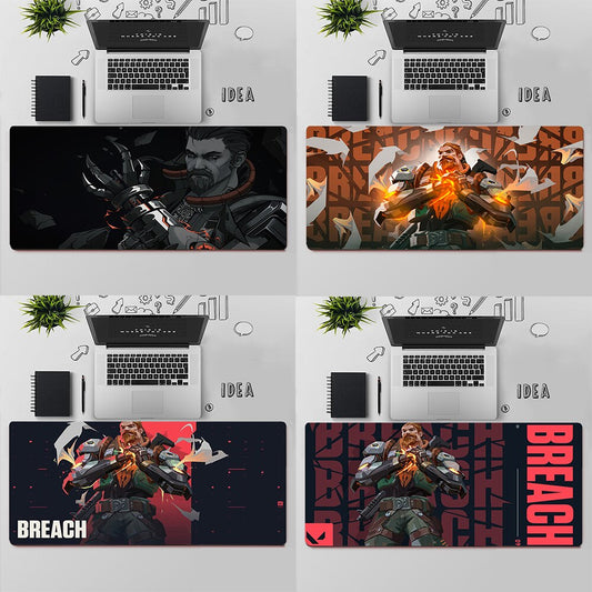 Valorant Breach Desk Mats | Valorant Gaming Mousepads | Gift For Agent Breach Player