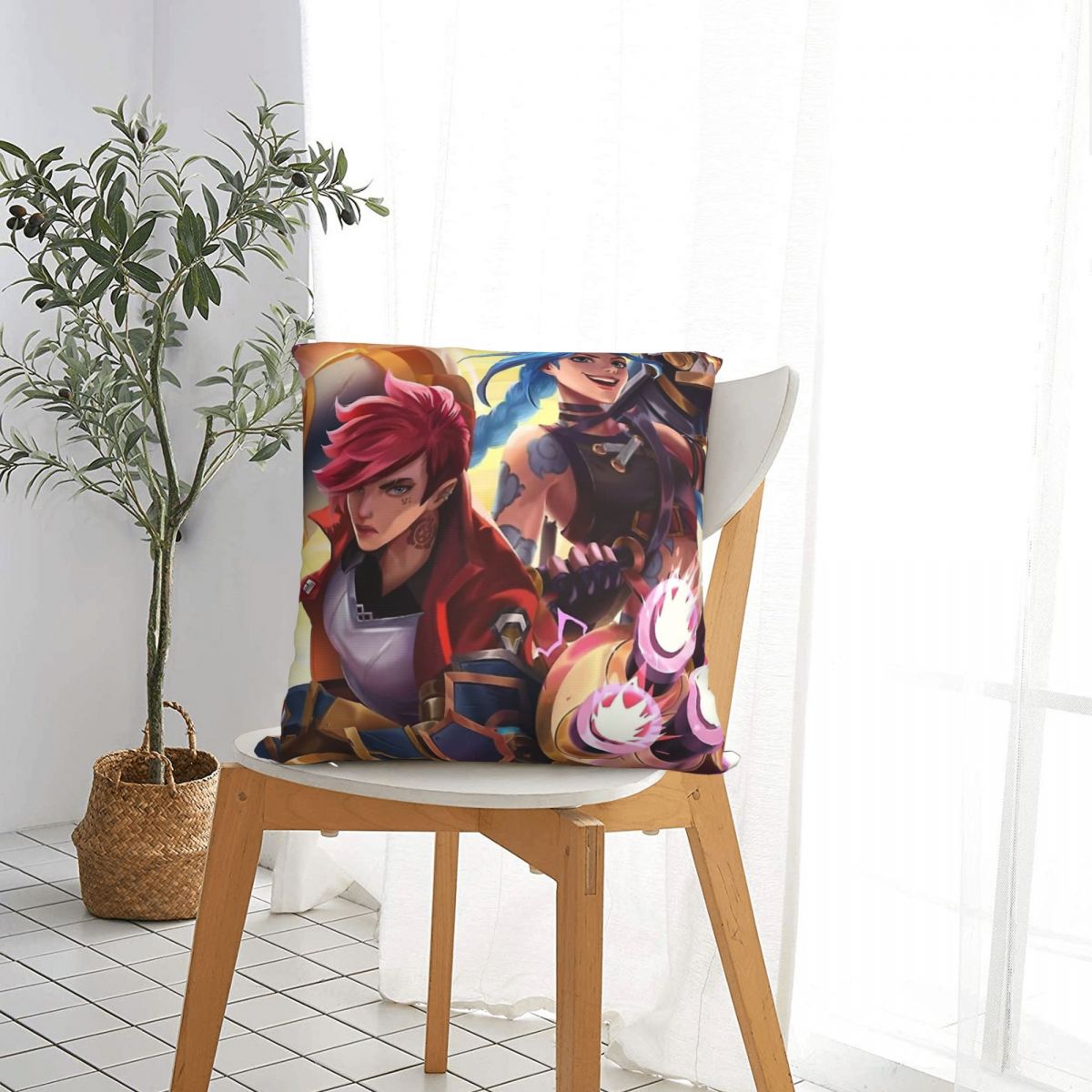 Jinx And VI Pillowcase Arcane - League of Legends Fan Store