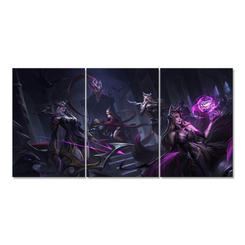 Ahri Ashe Cassiopeia Evelynn Poster - Canvas Painting - League of Legends Fan Store