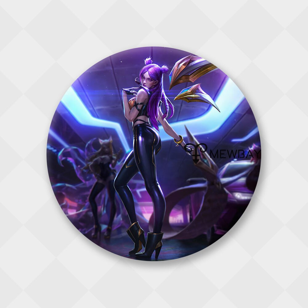 League of Legends Badge K/DA ALL OUT Kaisa Ahri Seraphine Akali Evelynn Metal Brooch - League of Legends Fan Store