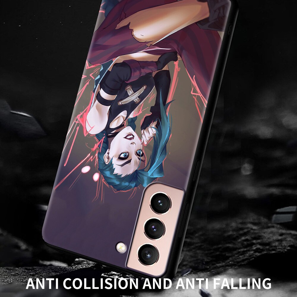 Collection 2 Black Soft Case For Samsung Galaxy S21 Ultra S20 FE Plus S10 Lite S9 S8 S10e S7 Edge A52 A51 A12 Phone Cover Arcane Hot Anime - League of Legends Fan Store