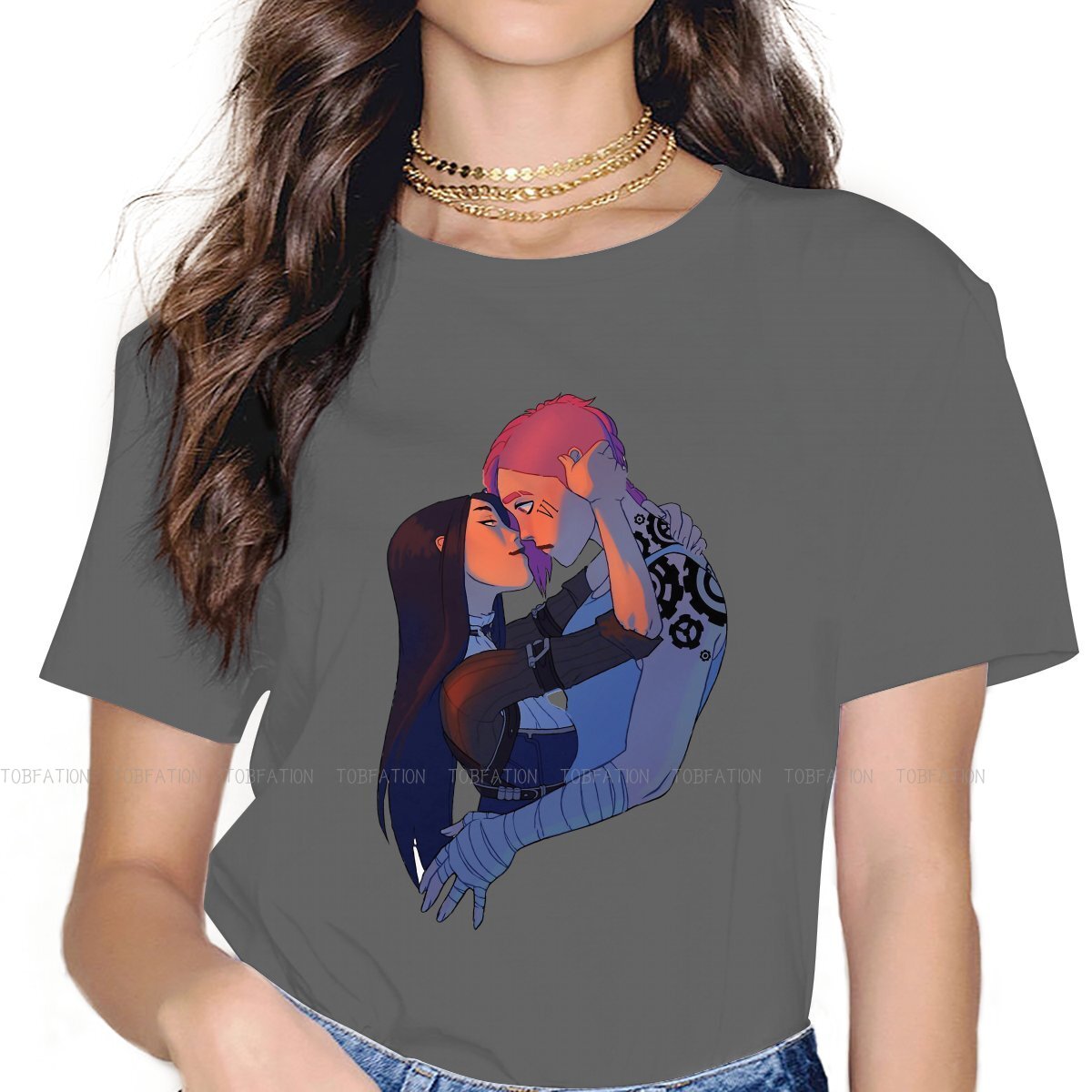 Caitlyn Vi In Love Unique T-Shirt - League of Legends Fan Store