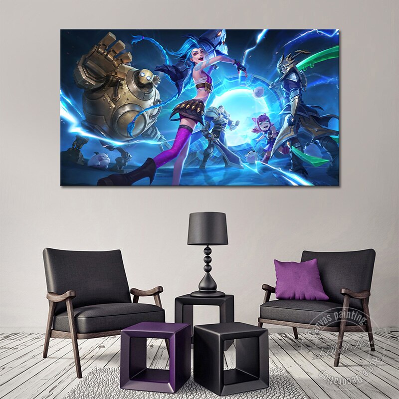 Wild Rift Jinx Annie Garen Master Yi Poster - Canvas Painting - League of Legends Fan Store