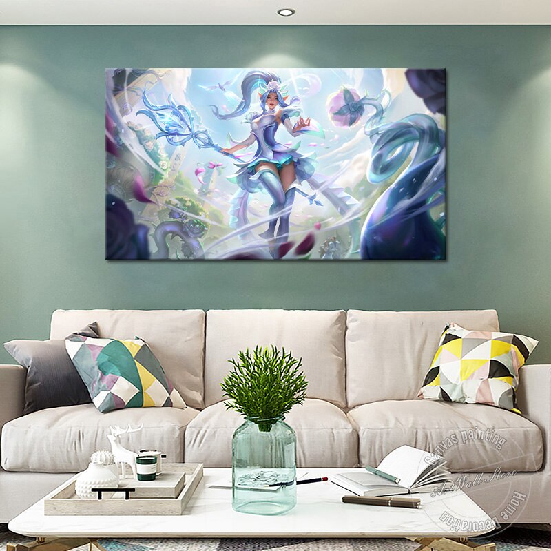 "Crystal Rose" Janna Poster - Canvas Painting - League of Legends Fan Store