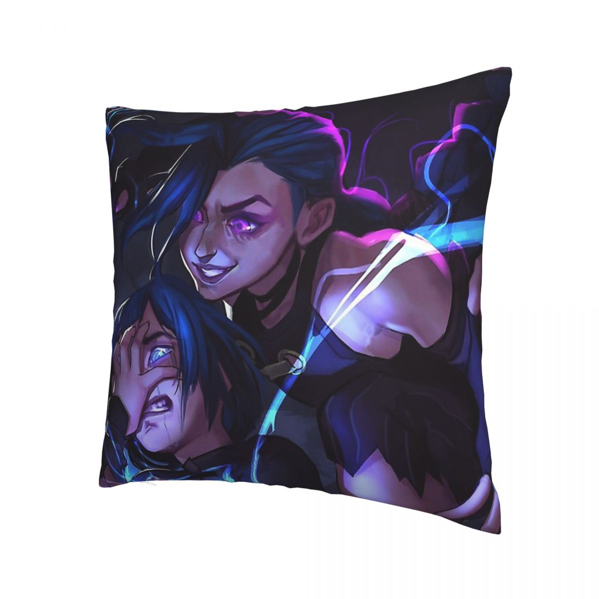 Jinx And Caitlyn Throw Pillow Case Arcane - League of Legends Fan Store