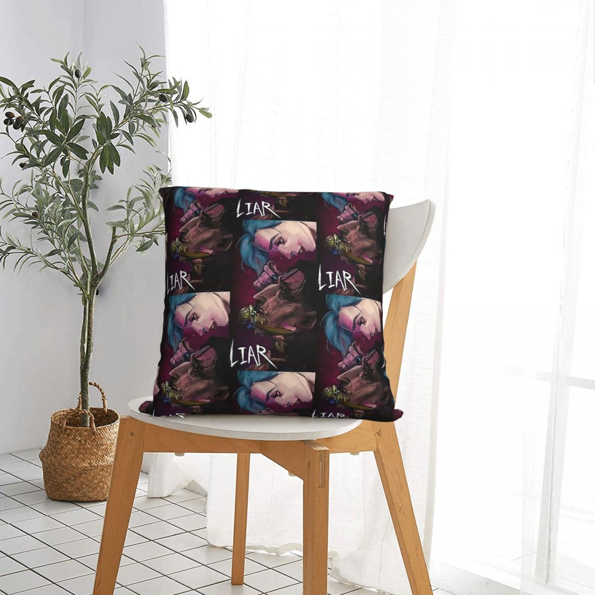 Silco Poster Throw Pillow Case Arcane - League of Legends Fan Store