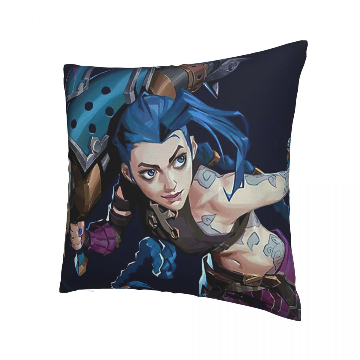 Jinx Throw Pillow Case Arcane 3 - League of Legends Fan Store