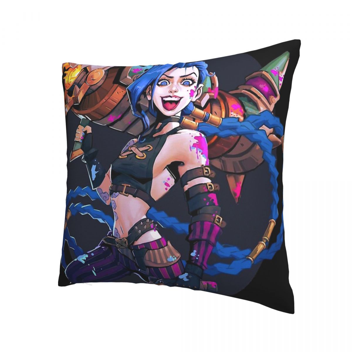 Jinx Polyester Cushion Cover Arcane 2 - League of Legends Fan Store