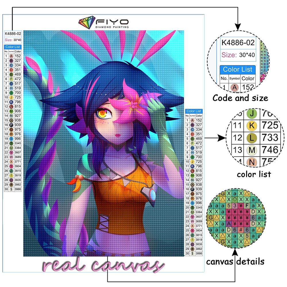 Neeko and Zoe Series 1 Diamond Art Mosaic - League of Legends Fan Store