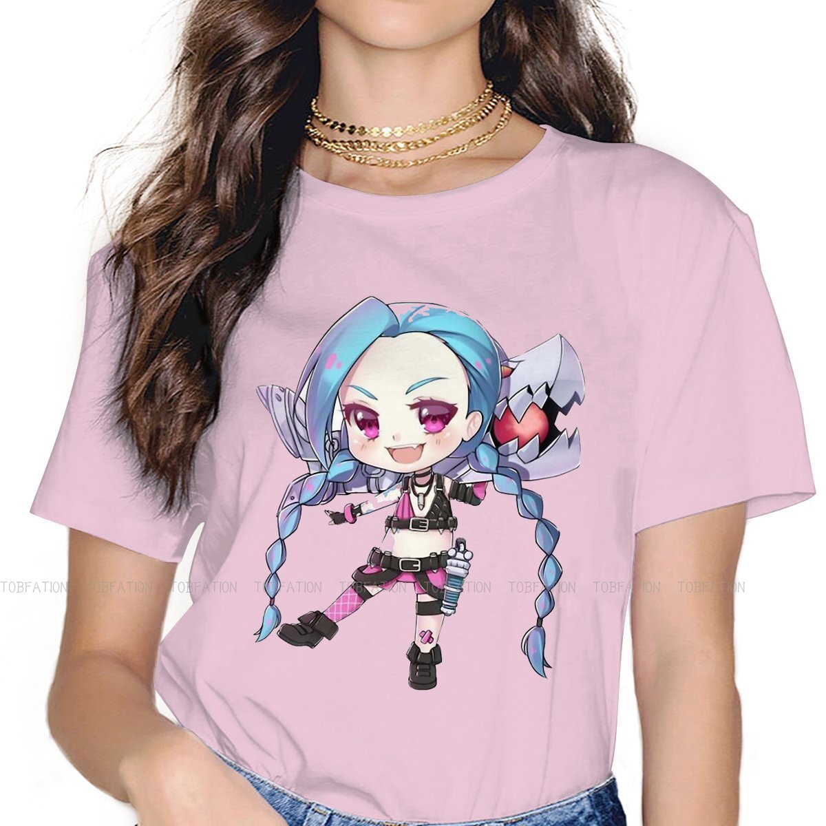 Bubbly Jinx Hipster T-Shirts - League of Legends Fan Store