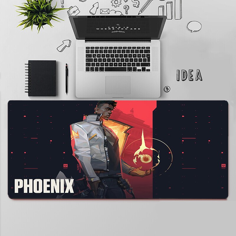 Valorant Phoenix Desk Mats | Valorant Gaming Mousepads | Gift For Agent Phoenix Player