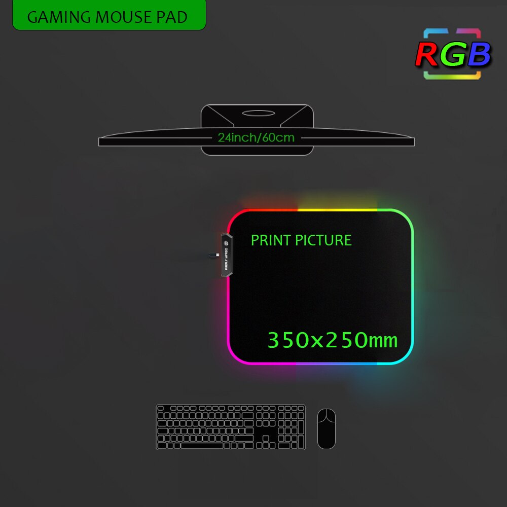 Custom Rgb MousePad - Personalized Rgb Deskmat -  DIY Gift for Gamer