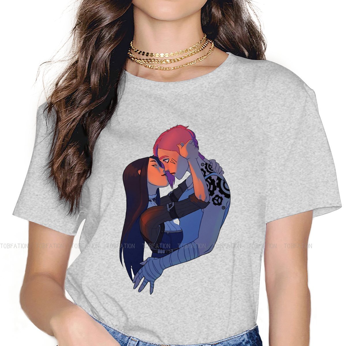 Caitlyn Vi In Love Unique T-Shirt - League of Legends Fan Store