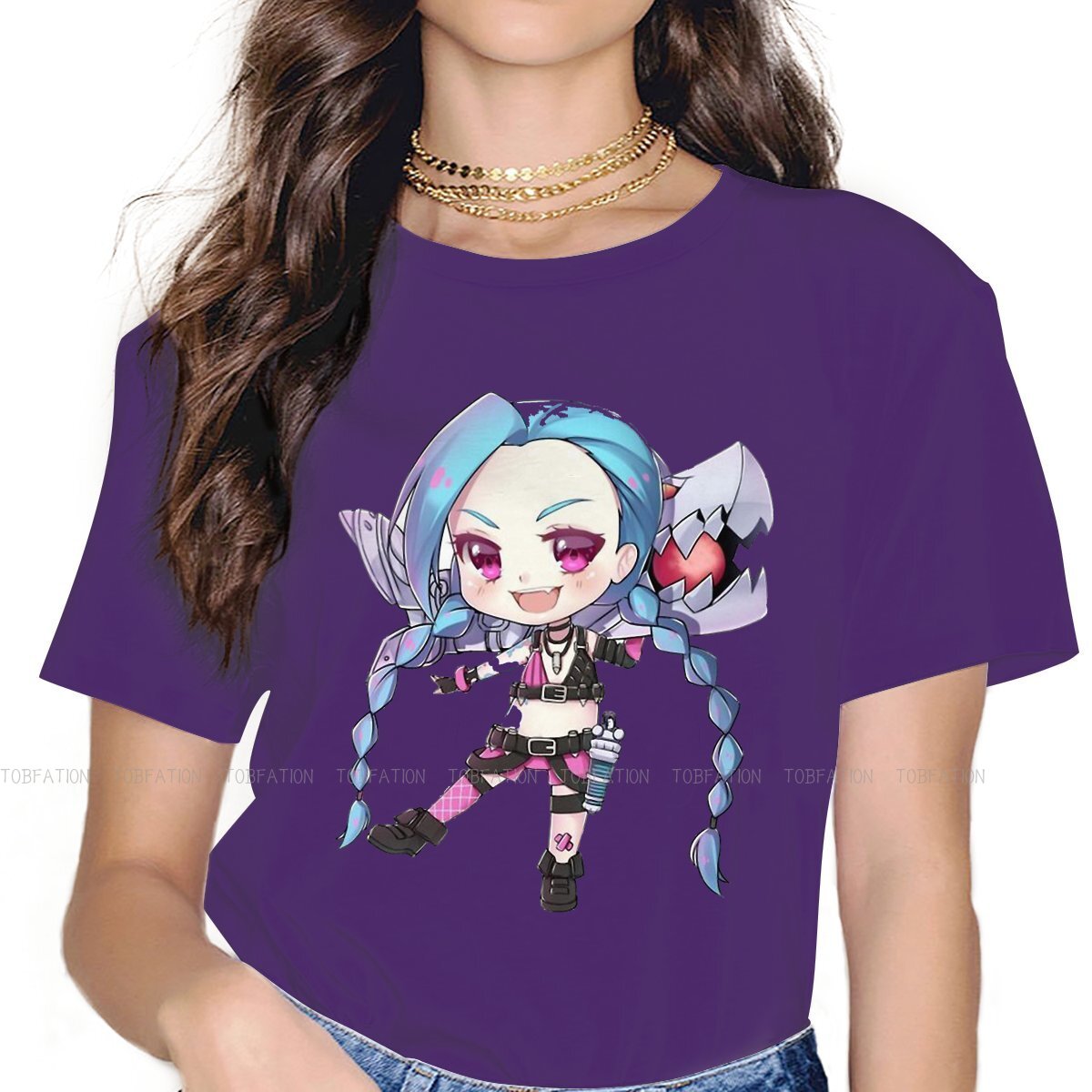 Bubbly Jinx Hipster T-Shirts - League of Legends Fan Store