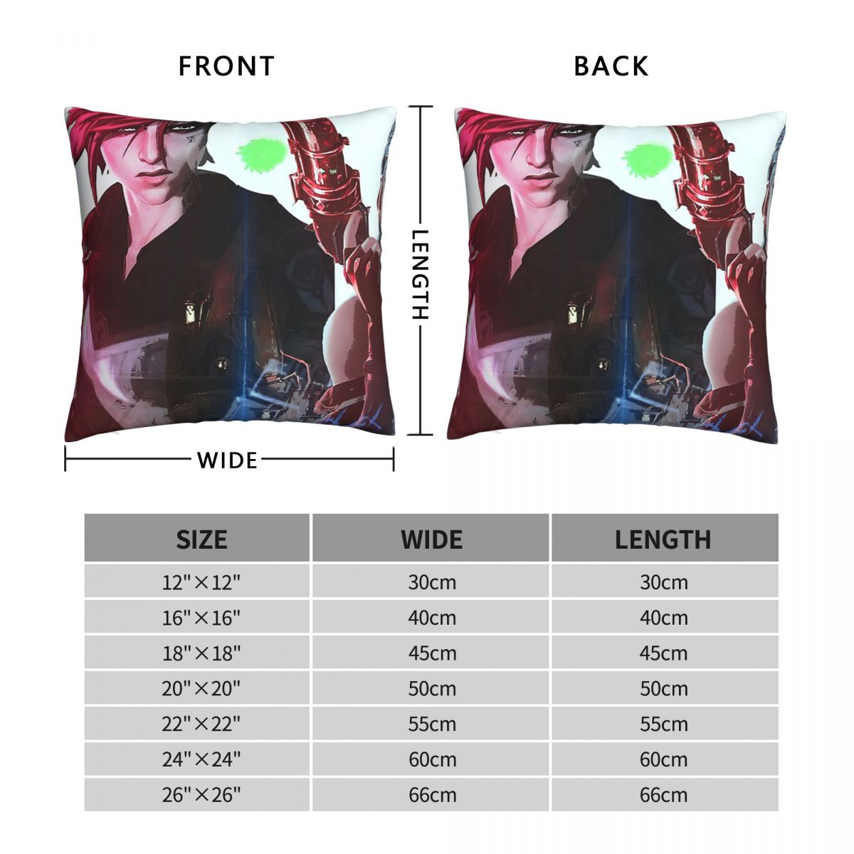 Jinx And VI Pillowcase - League of Legends Fan Store