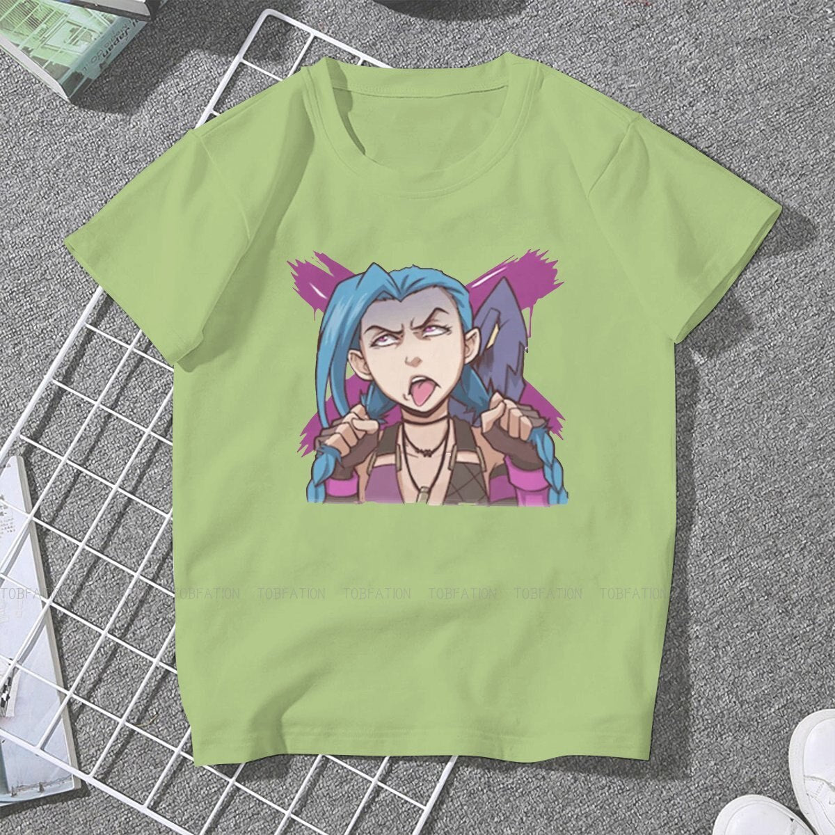 Tongue Out Jinx Hipster TShirts - League of Legends Fan Store