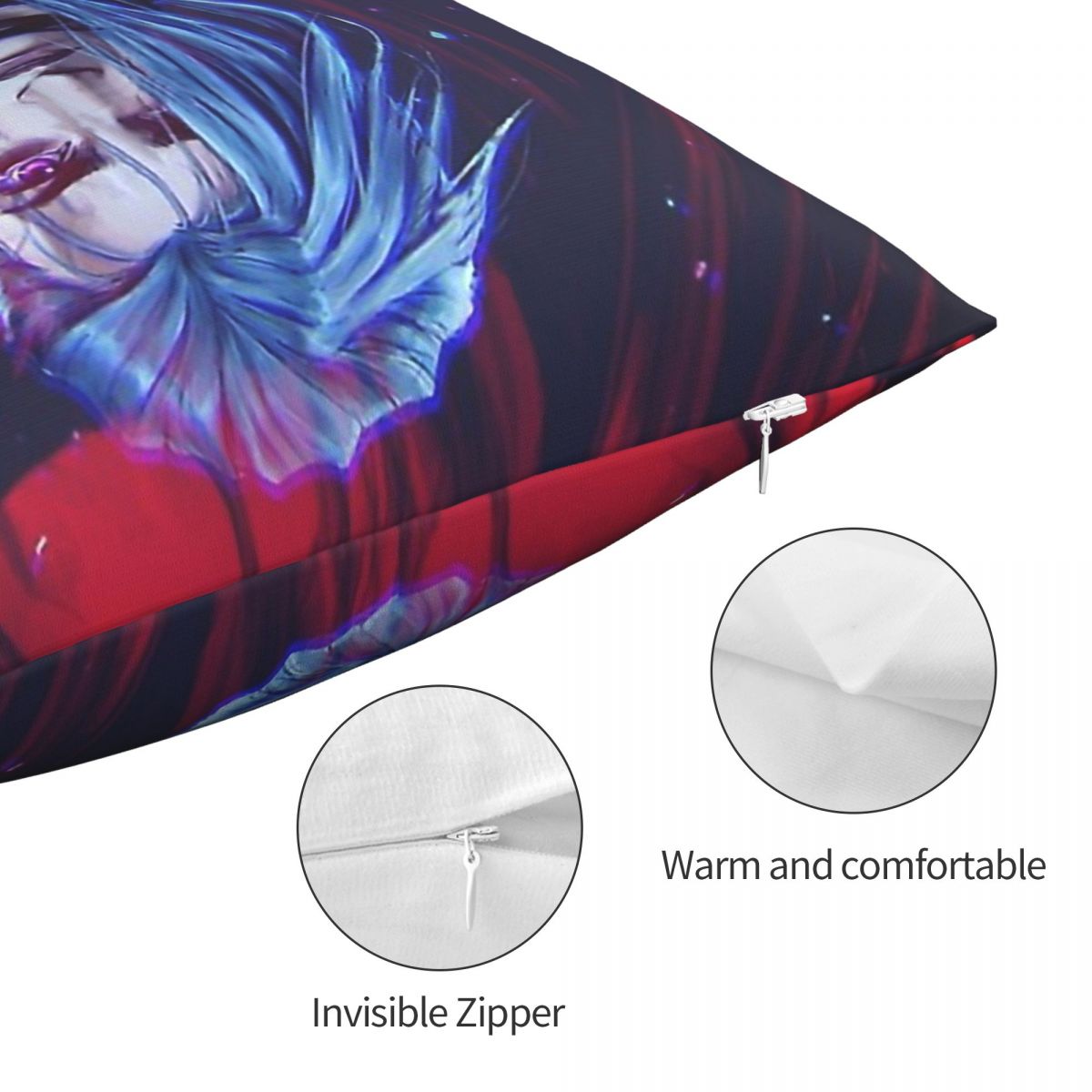 Cool Jinx Throw Pillow Case Arcane - League of Legends Fan Store