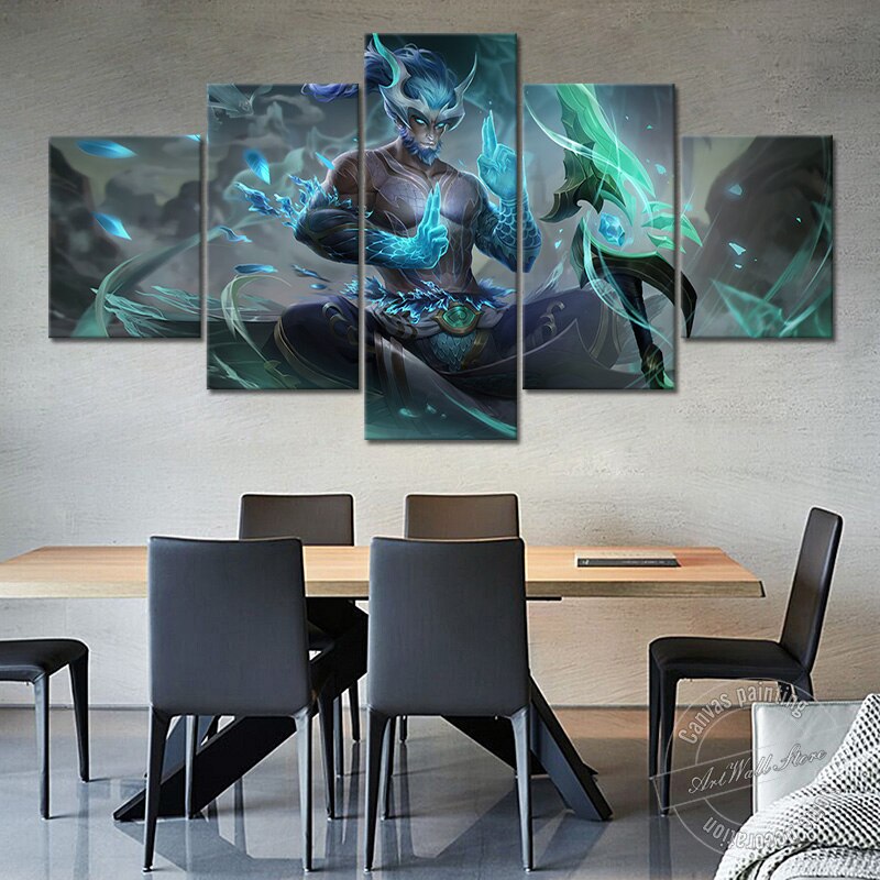 Master Yi "Zephyr Dragon" Poster - Canvas Painting - League of Legends Fan Store