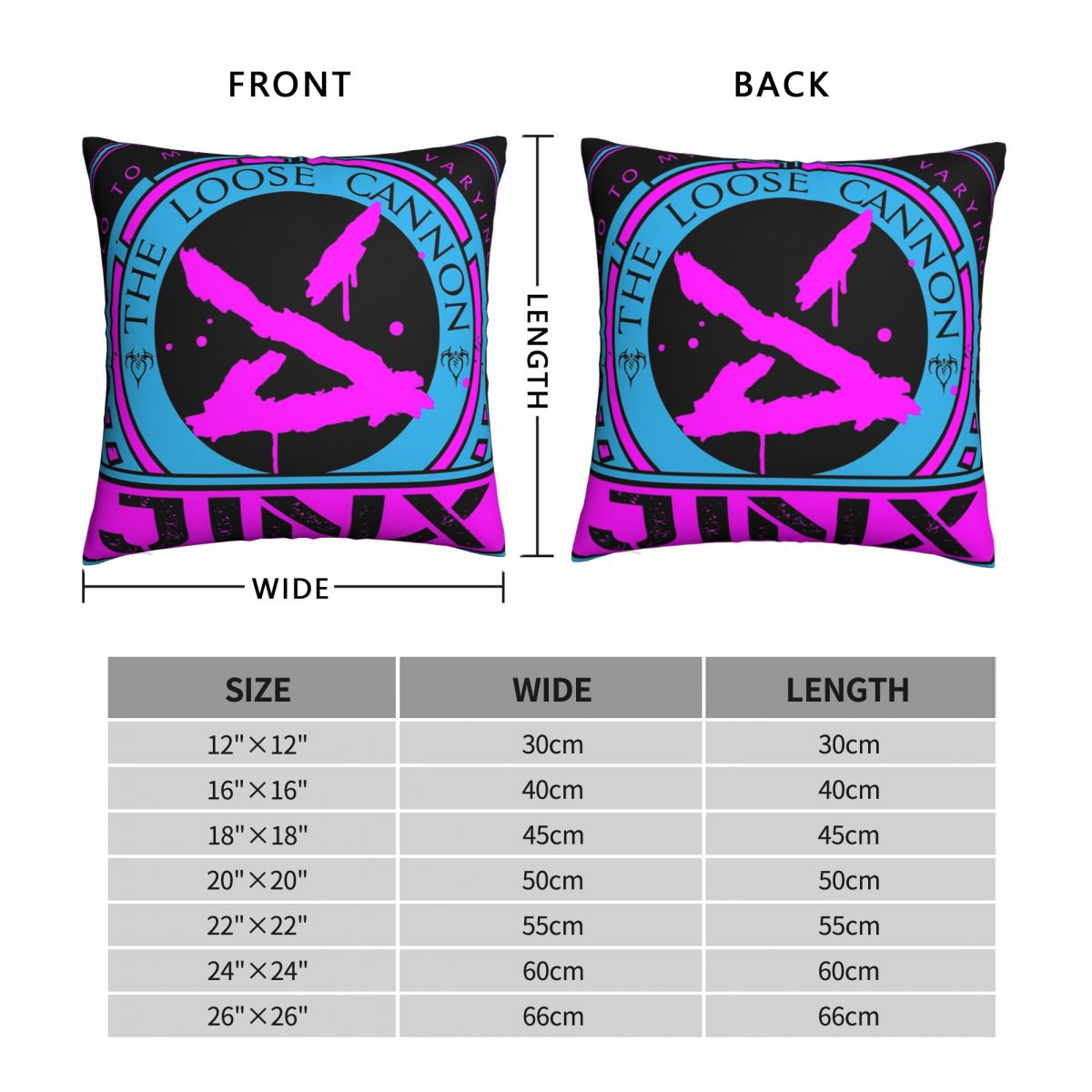 JINX Polyester Cushion Cover Arcane - League of Legends Fan Store