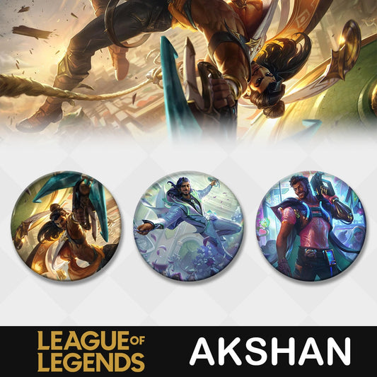 League of Legends Akshan Badge - League of Legends Fan Store