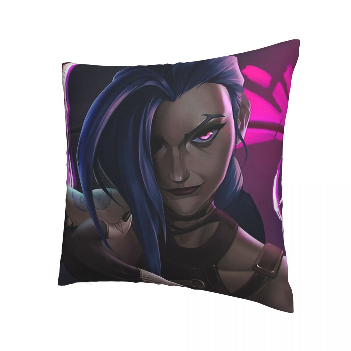 Jinx Cold Throw Pillow Case - League of Legends Fan Store