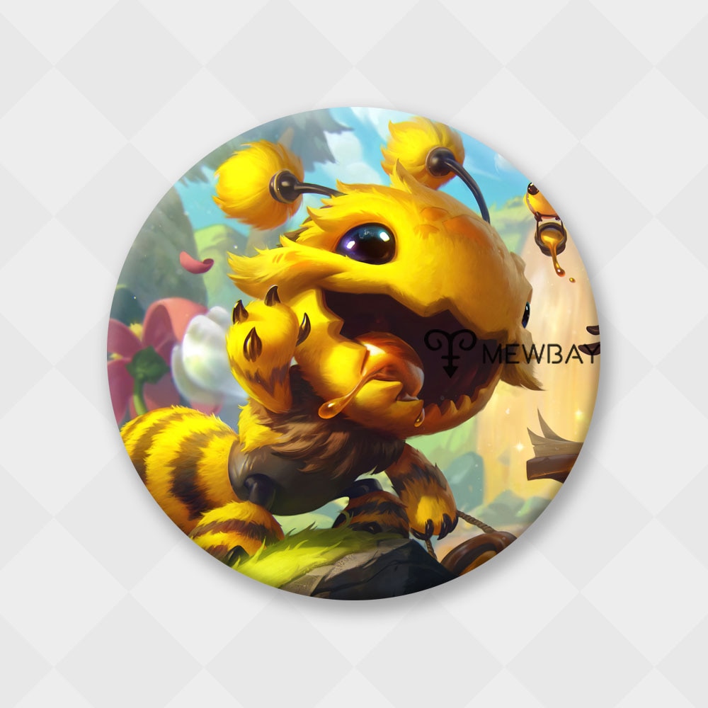 League of Legends Badge Cute Bee Teemo Yuumi Ziggs Heimerdinger Nunu Orianna Brooch - League of Legends Fan Store