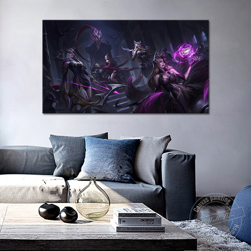 Ahri Ashe Cassiopeia Evelynn Poster - Canvas Painting - League of Legends Fan Store