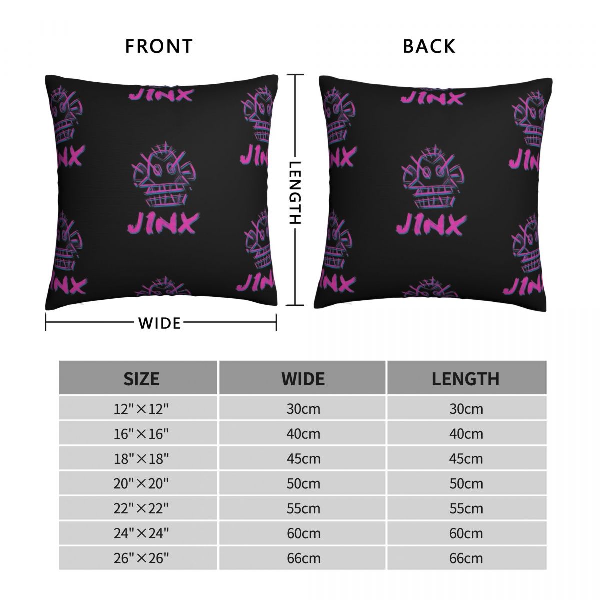 Jinx Logo Pillowcase Arcane - League of Legends Fan Store