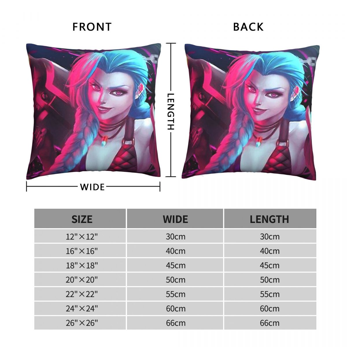 Jinx Cool Pillow Case - League of Legends Fan Store