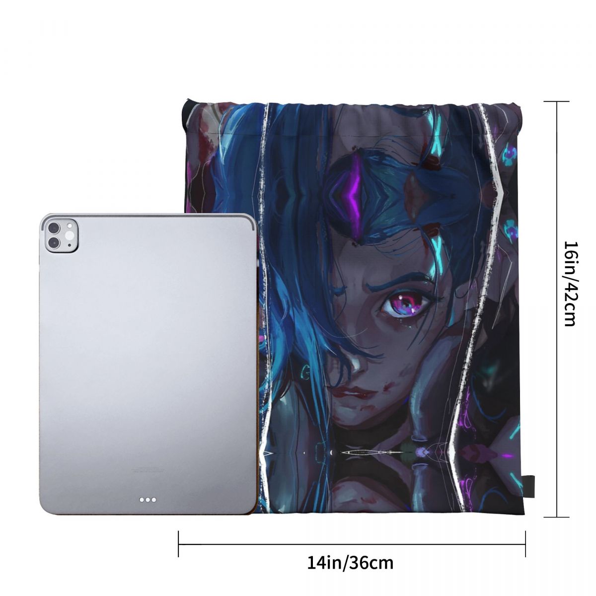 Jinx "With Watercolor Eyes" Backpack - League of Legends Fan Store