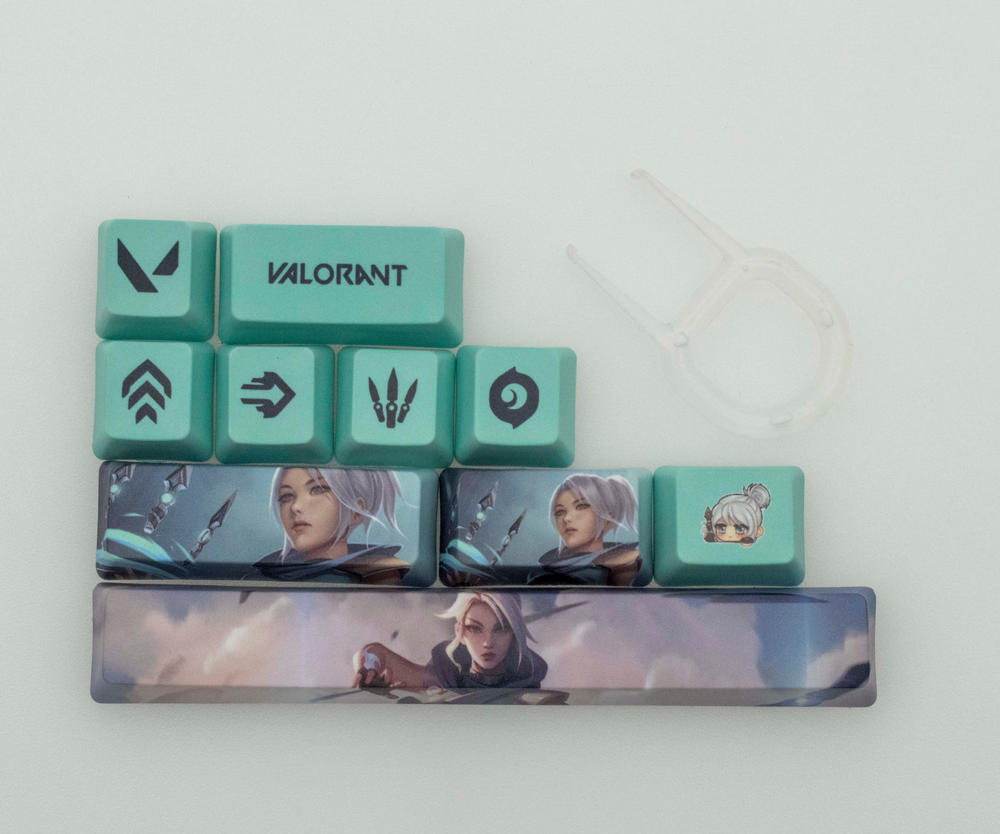 Valorant Jett Custom Keycaps -  Best Gift for Valorant Player - Gamer Keycap Series